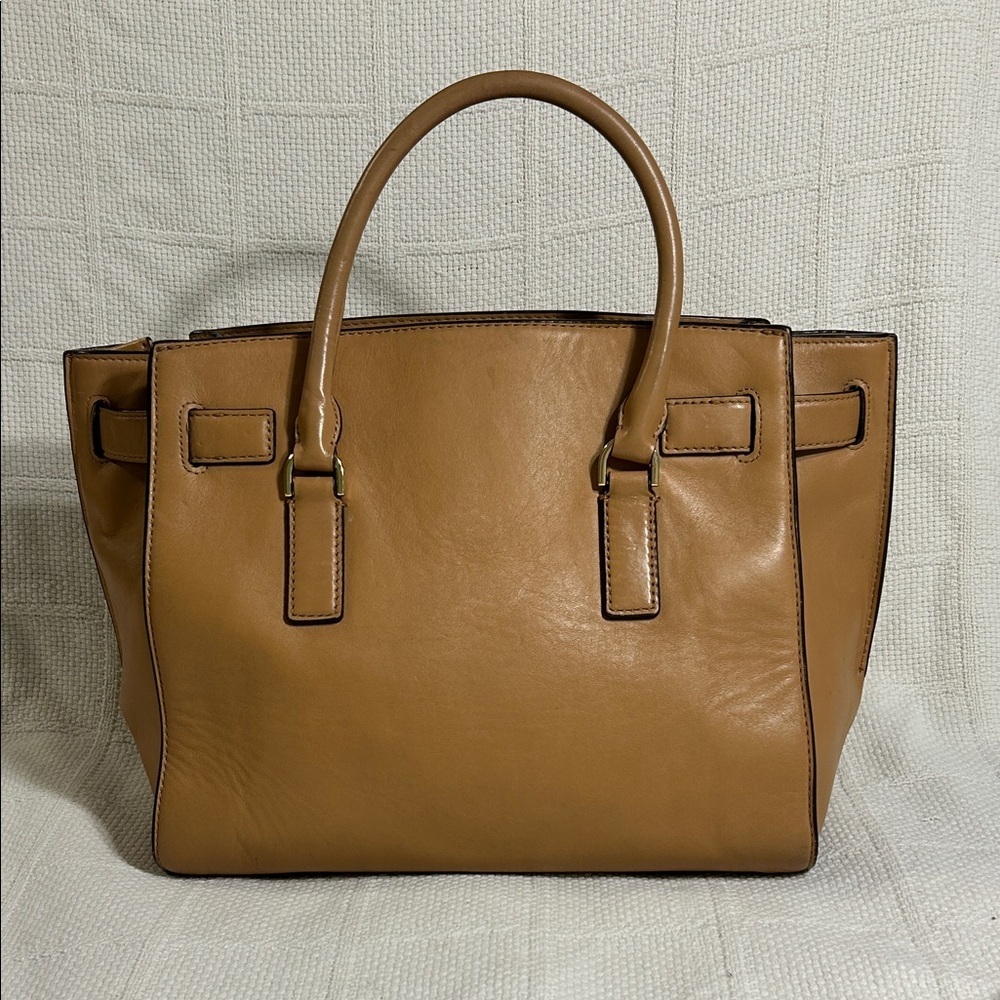 Michael Kors Hamilton Traveler Leather Satchel - Picture 2 of 16